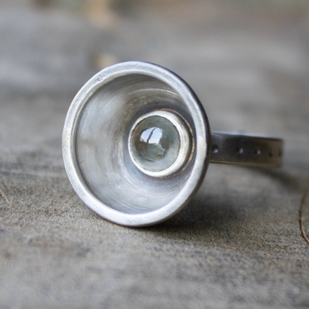 Sterling silver and umba sapphire ring size 7
3/4